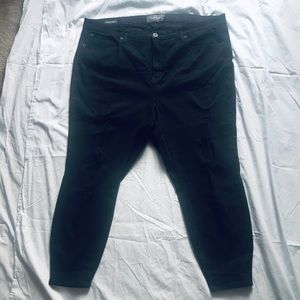 Torrid Distressed Black Sky High Skinny Jeans 24R